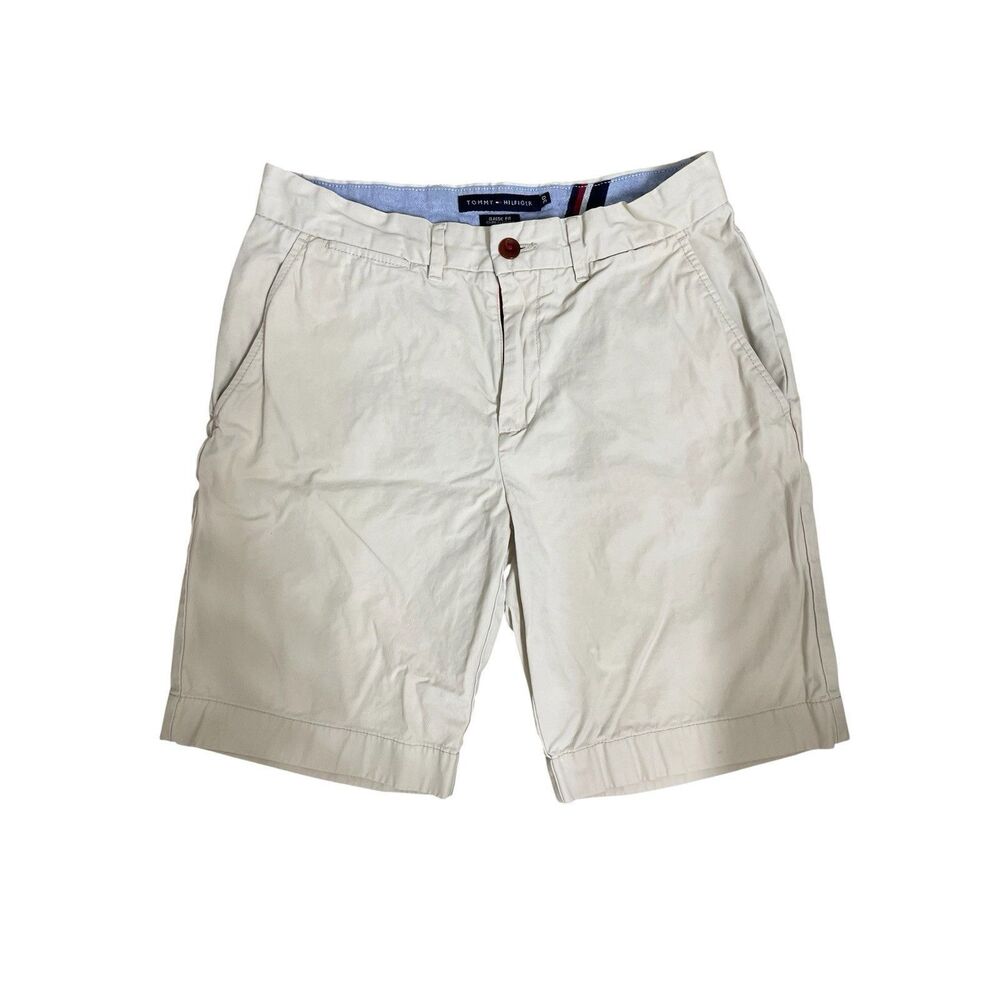 Tommy Hilfiger Classic Fit Khaki Chino Shorts Mens Size 30 Beige